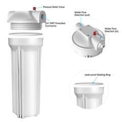 4 Pack 10″ x 2.5″ Whole House Water Filter Housing System 3/4″ NPT for Home & RV