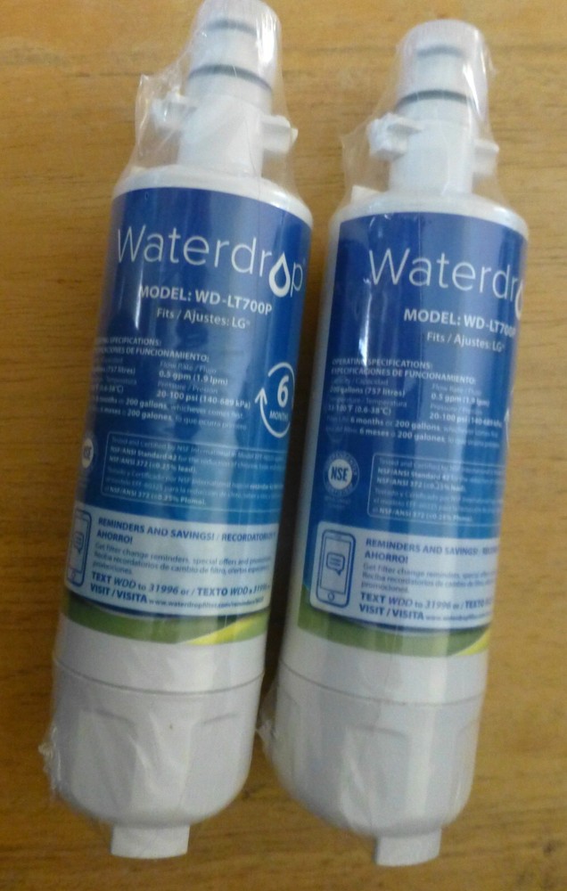 2x REFRIGERATOR WATER FILTERS MODEL WD-LT700P Sealed see Picture