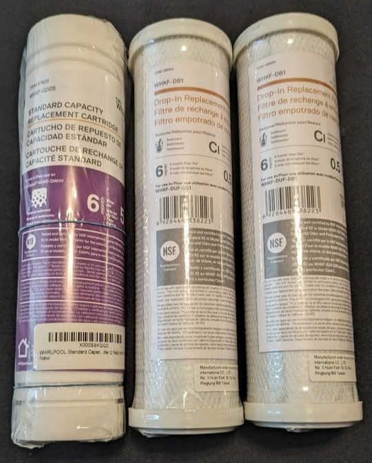 WHKF-DB1 & WHKF-GD05 filters for WHKF-DWHV or WHKF-DWH water filtration systems