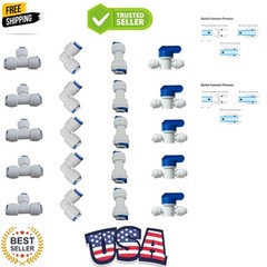 1/4″ OD Quick Connect Push In to Connect for RO Water Reverse Osmosis System …