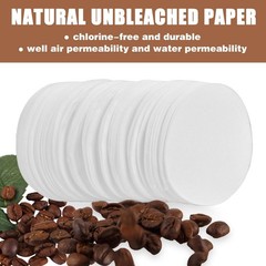 CEYAZYE 200 PCS Round Coffee Filter Paper, 56 mm Disposable 56mm, White