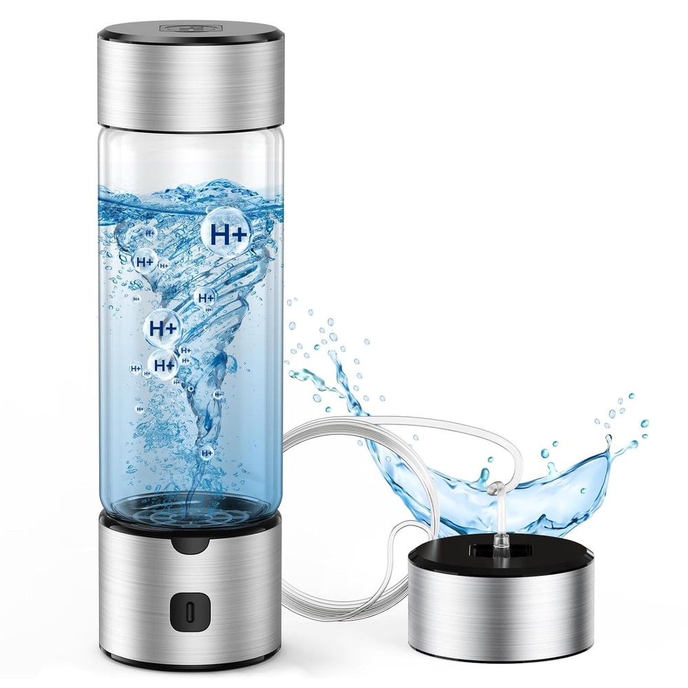 Hydrogen Water Bottle Generator Portable 460ml Rechargeable SPE PEM Ionizer Fast