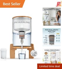 Alkaline Water Dispenser Filter System Glass 8.5L Home Office Purifier
