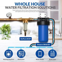 Filtro de agua de sedimentos reutilizable para toda la casa acero inoxidable NEW