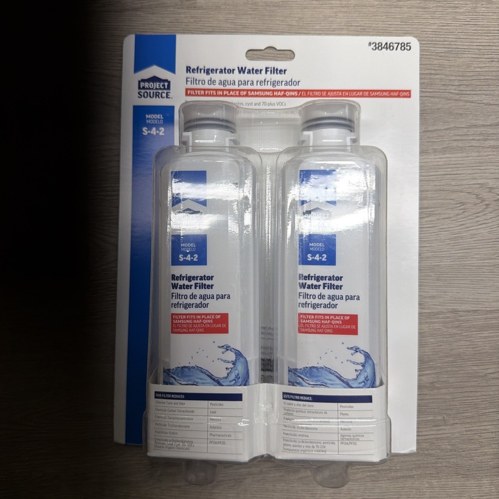 Project Source Model S-4-2 Refrigerator Water Filters, 2pack, 3846785