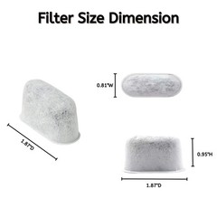 24 Nispira Activated Charcoal Water Filters Replacement Compatible with White