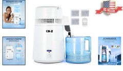 Efficient 750W Water Distilling Machine – 1.1 Gallon Capacity for Home Use