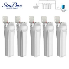 1-5 Pack 10 Inch Whole House Water Filter Housing for Home RO Filtration System
