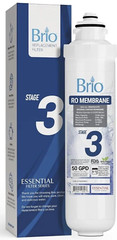 Brio MIMQ50GPD Water Cooler Filter Replacement Stage-3 RO Membrane
