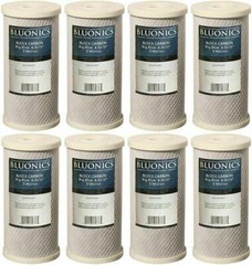 BLUONICS 8 Pack CTO Carbon Block Water Filters 4.5″x10″ Whole House Cartridges