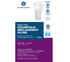 GE High Flow Whole House Replacement Filter FXHTC. Fits 10” Systems.