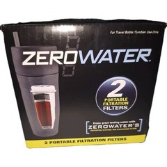 NEW Sealed Zero Water (ZR-230) 2-Pack Stage 5 Portable Water Filters (Tumblers)