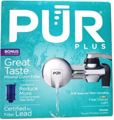 PUR PLUS Horizontal PFM400HVP Faucet Mount Water Filter Chrome One Filter Includ
