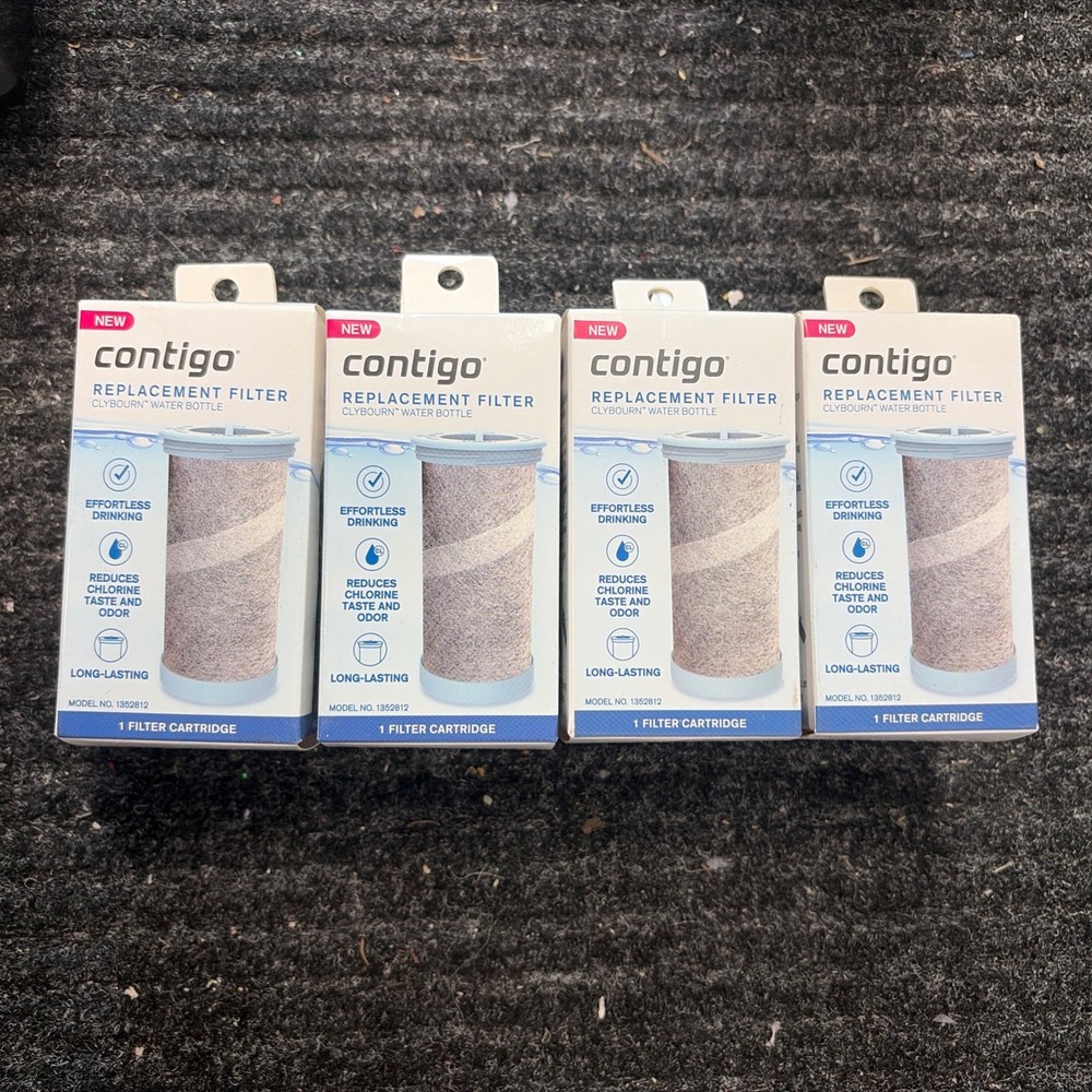 4 Pk Contigo Replacement Water Filter Cartridge #1352812 Clybourn Water Bottles