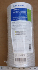 PENTAIR/PENTEK Filter Cartridge:String Wound, 30 gpm, 50 micron, 9 7/8 in 53DT38