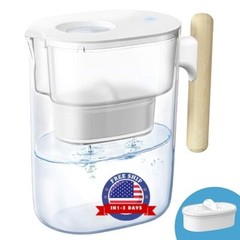 Jarra con filtro de agua para grifo y agua potable con 1 filtro estándar,sin BPA