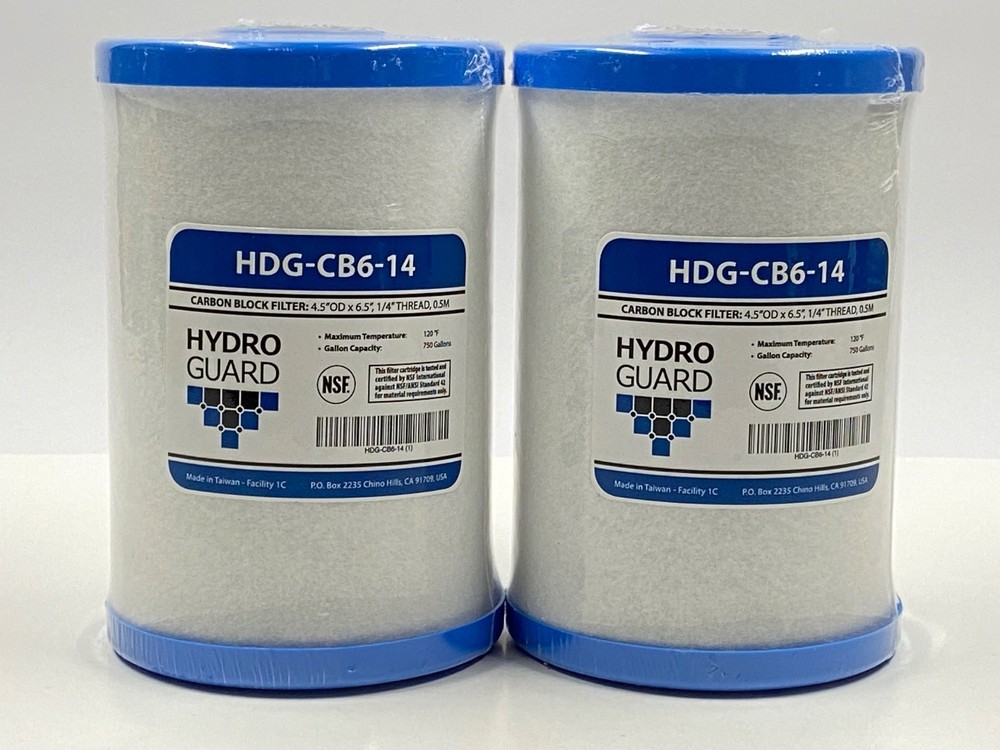 2 Pack Genuine Hydro Guard HDG-CB6-14 Carbon Block Water Filter for MP Systems