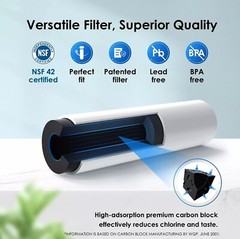 Waterdrop WD-F02 Refrigerator Replacement Water Filter for Whirlpool 4396508