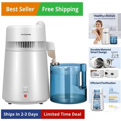 Water Distiller Countertop 1.6 Gallon/6L 900W Distilled Water Machine with Sm…