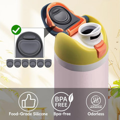 6 Pcs Replacement Rubber Seal Stopper Compatible with Owala Freesip,Water Bottle