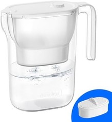 7 Cup 200 Gallon Water Filter Pitcher White