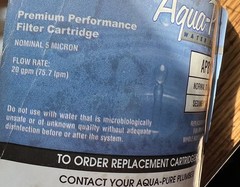 AQUA-PURE™ AP810 WHOLE HOUSE SEDIMENT And RUST REDUCTION FILTER New In Package