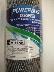Pureplus CTO10BB Sintering Water Filter Cartridge 5 Micron 10″ x 4.5