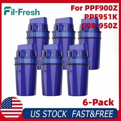 6-Pack PPF900 Water Filter Replacement PPF900Z Certified Pitcher System Filter