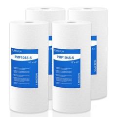 10″ x 4.5″ Whole House Sediment Water Filter, 5 Micron PP Melt Blown Cartridg…