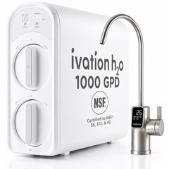 Ivation H2O 1000 GPD Reverse Osmosis Under Sink, Tankless Water Purifier
