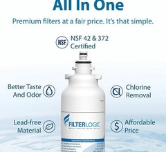 FilterLogic ADQ73613401 Refrigerator 2 Water Filter Replacements for LG® LT800P®