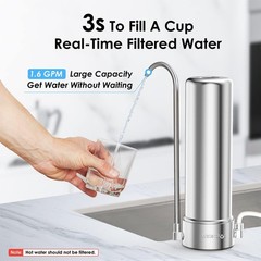 Waterdrop Replacement Faucet Filter,Countertop Water Filter,5-stage,2 Pack