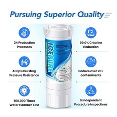 ICEPURE XWF (𝐍𝐎𝐓 𝐗𝐖𝐅𝐄) Water Filter Replacement for GE XWF, WR17X30702