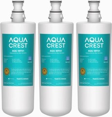 AQUA CREST 3US-AF01 Under Sink Water Filter, NSF 42 Certified Replacement, (3)