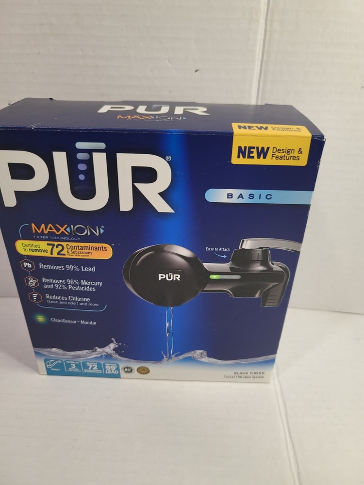 PUR Maxion Kitchen Faucet Water Reduce Chlorine with 2 New Filters, See Details
