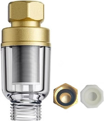 FA22 MINI Brass Sediment Filter, 50 Micron, Reusable Water Filter, anti Scale, a
