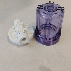 NEW compact slim short 5″ white Clear Filter Housing 1/2″ NPT water air