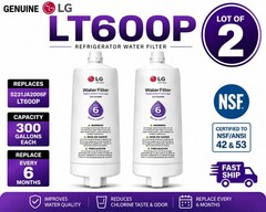 LG LT600P 5231JA2006F Refrigerator Water Filter Set of 2 NSF Genuine Replacement