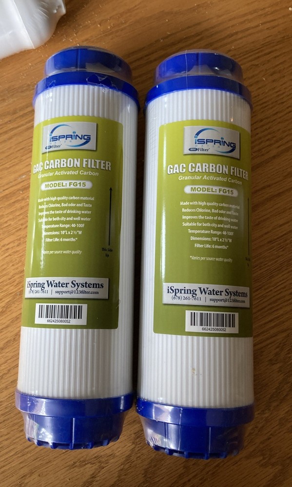 iSpring GAC Granular Activated Carbon Filter Model: FG15 (2 Pack)