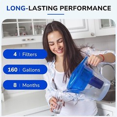 CRF-950Z PPF900Z PPT700W Pitchers and Dispensers Water Filter Replacement, 4Pack