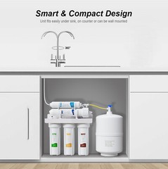 75 GPD 5 Stage Under Sink Ro Reverse Osmosis System Drinking Water Filtration