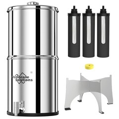 2.25G Countertop Water Filtration System with 3 Pack 0.1-Micron UF Filters