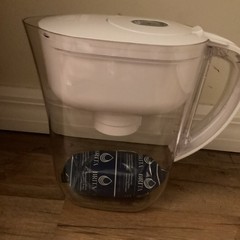 BRITA 6 Cup Water Filter Pitcher White/Clear Chlorine Taste & Odor Removal