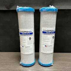 Lot Of 2 Hydronix SMCB-2510 Carbon Block Filter 2.5″ X 9 7/8″ Length 0.5 Micron