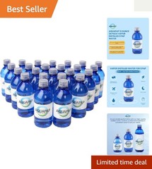 Lightweight Case of 24 Vapor Distilled Water 12oz Bottles – Stress-Free CPAP Use