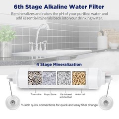 6-Stage Alkaline Mineral Reverse Osmosis RO Water System Replacement Filter Set