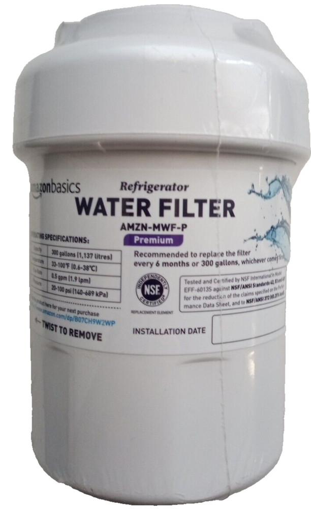 Amazon Basic for GE MWF Premium Refrigerator Water Filter AMZN-MWF-P , White
