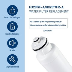 HX2017FR-A/HX2017F-A Water Filter, Compatible with Hisense HRF266N6CSE1, HRF2…