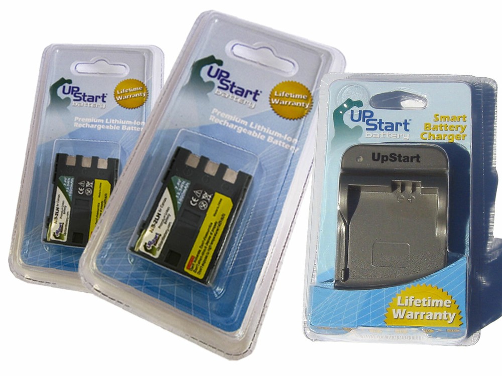 2x Battery + Charger for Canon Digital Rebel XTi Digital Camera 1800mAh, 7.4V