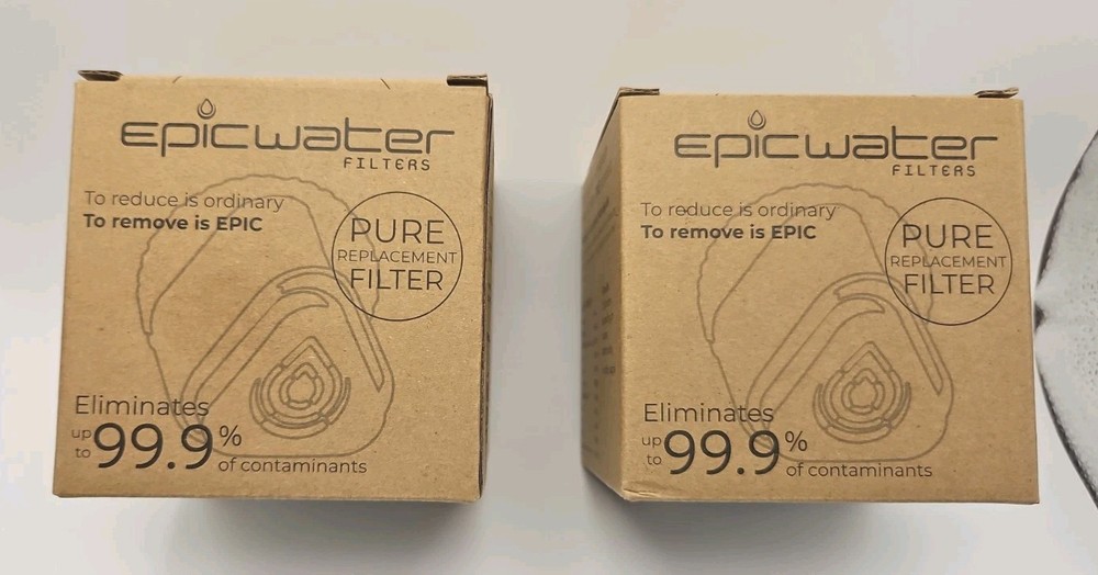 Epic Replacement Filter Compatible With Epic Pure Water Pitcher NEW LOT OF 2